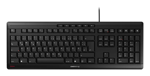 CHERRY STREAM keyboard Office USB QWERTZ German Black CHERRY STREAM keyboard Office USB QWERTZ German Black